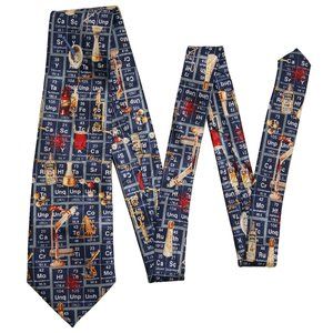 Steven Harris Hand Made Tie Chemistry Science Periodic Table Nerdy Novelty‎